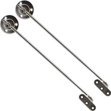 Nacario BADEM10 Kalkar Kapak Makası Frenli Dolap Çekmece Metal 25 cm Sessiz Açma Kapama Amortisör Piston Nikel Bar (1 Çift)