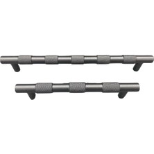 Nacario System 9387 Desenli Modern Kulp Fırçalı Füme Renk 320 mm Çok Renkli
