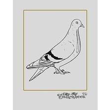Nacario Sketchbook: Bird Sketch, Large 8.5" x 11", 110 Pages, Perfect For Everyone, Crayons, Pencils, Drawing And Sketching