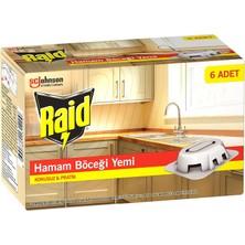 Nacario Raid 6 Adet Kokusuz & Pratik Hamam Böceği Yemi (1 x 6 Adet)