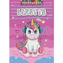 Nacario Lizette: Personalized Coloring Book For Lizette | Theme: Unicorn | Birthday Gift For Girl, Daughter ... | Ages: 4-8 | 25 Unicorn Designs With Name Lizette, Large Size A4 (Ca. 8.5 x 11 Inches)