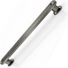 Nacario Özen Füme Çekmece Kulp (224 Mm) Dolap Çekmece Gardrop Mobilya Füme Lüks Çizgili Kulp