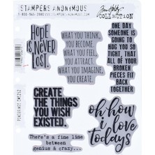 Nacario Stampers Anonim CMS252 Ponderings Tim Holtz Yapışkanlı Mühür, 17,8 x 21,6 Cm, Şeffaf