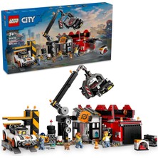Nacario LEGO City Hurdalık ve Arabalar 60472-7 Yaş ve Üzeri Çocuklar Için Yaratıcı Oyuncak Yapım Seti, Doğum Günü Hediyesi (871 Parça)