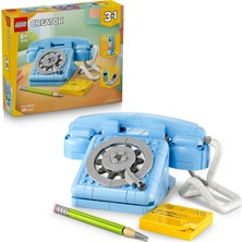 Nacario LEGO Creator 3'ü 1 Arada Retro Telefon 31174 – 8 Yaş ve Üzeri Çocuklar Için 1980'LER Veya 2000'LER Modeli Olarak Inşa Edilebilen Nostaljik Oyuncak Yapım Seti, Eğlenceli Hediye Fikri (383 Parça)
