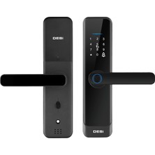 Nacario Desi Quic Q015 Akıllı Kilit, Parmak Izi Okuyucu, Tuş Takımı ve Rfıd Kart Özellikli, Wifi Hub Uyumlu(Haricen Satılır), Ios/android Destekli, Siyah, 35-65MM Kapı Kalınlığı Için
