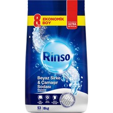Nacario Rinso Beyaz Sirke ve Çamaşır Sodası Beyazlar Için Toz Deterjan 8 kg