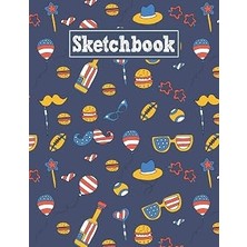 Nacario Sketchbook: 8.5 x 11 Notebook For Creative Drawing And Sketching Activities With Usa Themed Cover Design