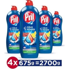 Nacario Pril Elde Yıkama Sıvı Bulaşık Deterjanı 6 x 675G Limon 5+ Etki Kendinden Yağ Çözme Etkisi