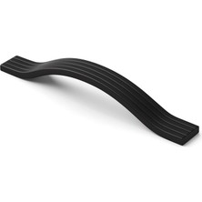 Nacario Akasya Siyah 160 mm Çizgili Metal Mobilya Kulpu Çizgili Model Dayanıklı Uzun Ömürlü Modern Tasarım
