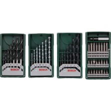 Nacario Bosch Professional Accessories X-Line Mini 3+1 Set Ahşap Taş Metal Matkap Ucu 2607017071