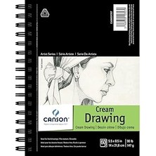Nacario Canson Artist Serisi Krem Çizim Pedi 14 cm x 21 Cm, Yan Telli, 60 Yaprak (400059707)