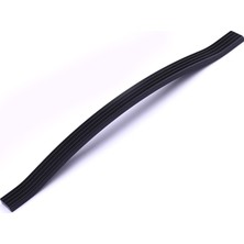 Nacario Akasya 320 mm Siyah Metal Mobilya Kulpu Çizgili Model Dayanıklı Uzun Ömürlü Modern Dekoratif Tasarım