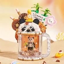 Nacario LZ-4206 Loz Panda Ayı Dondurma Kupası 297 Parça Block Oyuncak