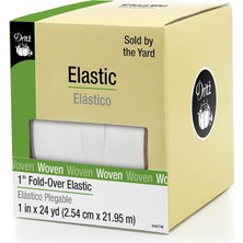 Nacario Dritz 9487W Katlanır Dokuma Elastik, 3,5 cm x 24 Yard, Beyaz