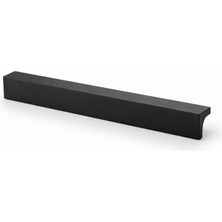 Nacario Lada Mat Siyah Metal 224 mm 22.4 cm Uzun Mobilya Çekmece Dolap Kulpları Mutfak Dolabı Kapak Kulbu