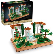 Nacario LEGO Icons Fıskiyeli Bahçe 10359 – Yetişkinler Için Ev ve Ofis Dekoru, Selvi Ağaçları, Çiçekler ve Hayvan Figürleri Içeren Sergilenebilir Bahçe Modeli Yapım Seti (1302 Parça)