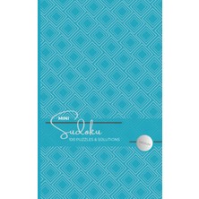 Nacario Independently Published Mini Sudoku Puzzles: 100 Puzzles With Solutions Sudoku Medium Difficulty Beautiful Blue Geometric Cover Small Travel Size