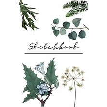 Nacario Plants Sketchbook For School, Work, Home: Esthetic Hardcover, Premium White Pages, Big Size. Perfect For Drawing, Writing.