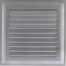 Nacario BADEM10 Menfez Banyo Wc Tuvalet Havalandırma Plastik Panjur Gri 35X55 cm