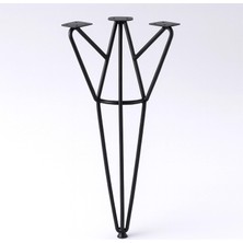 Nacario Rüzgar 71 cm Siyah Metal Masa ve Sehpa Ayağı Dayanıklı Mobilya Destek Yükseltici Ayak Modern Tasarım