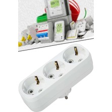 Nacario Mobee Fetih 104-03 3 Lü Topraklı Golyat Grup Fiş-Priz (Lale Model) 1410