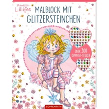 Nacario Malblock Mit Glitzersteinchen (Prinzessin Lillifee): Über 300 Diamantsticker: 24 Ausmalmotive Und 333 Funkelnde Aufkleber In Diamant-, Stern- Und Herzform Und 5 Farben, Ab 5 Jahren