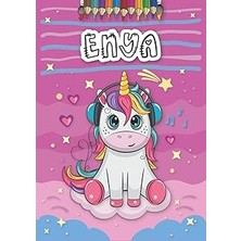 Nacario Enya: Personalized Coloring Book For Enya | Theme: Unicorn | Birthday Gift For Girl, Daughter ... | Ages: 4-8 | 25 Unicorn Designs With Name Enya, Large Size A4 (Ca. 8.5 x 11 Inches)