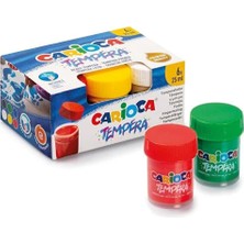 Nacario Carioca Tempera Suluboya Süper Yıkanabilir 6 * 25 ml 6 Renk Karışık