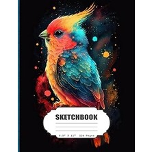 Nacario Sketchbook: Watercolor Bird Blank Sketch Book For Kids, Adults, Artist Notebook/journal For Drawing, Writing, Sketching Or DOODLING,120 Blank Pages, 8.5X11 (Blank Drawing Book)