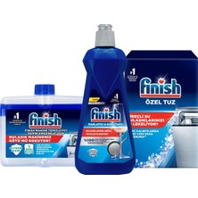 Nacario Finish Temizlik ve Bakım Seti (Parlatıcı 400 ml + Makine Temizleyici Sıvı 250 ml + Tuz 500 G)