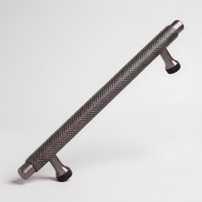 Nacario Martin Füme Metal Kulp 128 mm Mobilya Çekmece Mutfak Dolabı Dolap Modern Kapak Kulpları Grip Desen