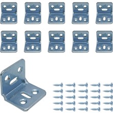 Nacario Mr.bracket 10 Ad. L Demir Gönye Köşebent 30X25X25MM - Mobilya Dolap Raf Masa Köşe Bağlantı Birleştirme Sabitleme Aparatı