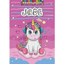 Nacario Jade: Personalized Coloring Book For Jade | Theme: Unicorn | Birthday Gift For Girl, Daughter ... | Ages: 4-8 | 25 Unicorn Designs With Name Jade, Large Size A4 (Ca. 8.5 x 11 Inches)