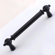Nacario Defne Metal Siyah Kulp 128 mm Mobilya Çekmece Mutfak Dolabı Dolap Kapak Kulpları Kulb Kulpu