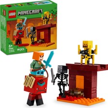 Nacario LEGO Minecraft Nether Lav Savaşı 21266 – Çocuklar Için Alex Figürü, Yaratıklar, Wither Skeleton, Kılıç ve Döndürülen Blaze Içeren Yapım Seti, 6 Yaş ve Üzeri Kız ve Erkekler Için Doğum Günü Hediyesi