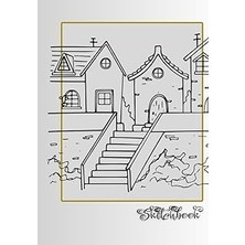 Nacario Sketchbook: City Street Scene, Large 8.5" x 11", 110 Pages, Perfect For Everyone, Crayons, Pencils, Drawing And Sketching