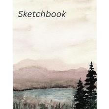 Nacario Sketchbook For Adults, Teens, And Kids: Minimalist Landscape Design, Black Paper For Drawing (120 Pages, 8.5 x 11 Inches)