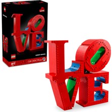 Nacario LEGO Art Love Yapım Seti 31214 – Yetişkinler Için Ofis Veya Ev Hediyesi Olabilecek Robert Indiana Heykeli Dekoratif Yapım Seti, Çiftler Için Nişan Veya Sevgililer Günü Hediye Fikri (791 Parça)