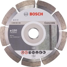 Nacario Bosch Professional Accessories Concrete Için Elmas Kesim Diski Standartı, 150 x 22,23 x 2 x 10 Mm, 1-Pack, 2608602198