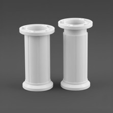 Nacario Ayarlanabilir 1 Adet 12 cm Beyaz Plastik Ayak Dolap Mobilya Tezgah Yükseltici Yükseltme Ayağı