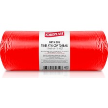 Nacario Büzgülü Tıbbi Atık Poşeti Orta Boy 55X60 Cm, 10X10'LU Sızdırmaz Yırtılmaz Profesyonel Çöp Poşeti, Geri Dönüştürülebilir Kolay Bağlanır Tıbbi Atık Torbası, Hastane, Klinik Büzgülü Çöp Poşeti