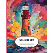 Nacario Sketchbook: Lighthouse Blank Sketch Book For Kids, Adults, Artist Notebook/journal For Drawing, Writing, Sketching Or Doodling, Blank Paper, 120 Blank Pages, 8.5X11 (Blank Drawing Book)