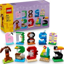 Nacario LEGO Doğum Günü Rakamları 40807 – 6 Yaş Üzeri Çocuklar Için Hayvanlı Masa ve Köpek, Ördek, Yengeç, Horoz, Flamingo ve Timsah Pasta Süsleri Içeren Oyuncak Yapım Seti, Eğitici Hediye Fikri (281 Parça)