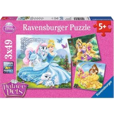 Nacario Ravensburger 3X49 Parça Disney Prensesleri Belle Cinderella Rapunzel Puzzle