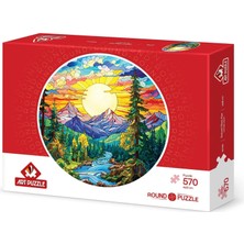Nacario Art Puzzle Camdan Alpler 570 Parça Round Puzzle