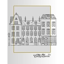 Nacario Sketchbook: City Street Scene, Large 8.5" x 11", 110 Pages, Perfect For Everyone, Crayons, Pencils, Drawing And Sketching