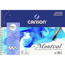 Nacario Canson Montval Eskiz ve Resim Defteri, Spiralli, 12 Sayfa, A4, 300G