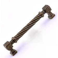 Nacario Burma Antik Sarı Eskitme Metal Kulp 128 mm Mobilya Çekmece Mutfak Dolabı Dolap Modern Kapak Kulpları