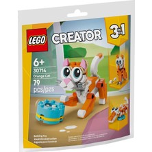 Nacario LEGO Creator Turuncu Kedi 30714 – 6 Yaş ve Üzeri Kız ve Erkek Çocuklar Için Timsaha ve Yuvası, 2 Yumurtası Olan 1 Baykuşa Dönüşebilen Yaratıcı Oyuncak Yapım Seti, Doğum Günü Hediyesi Fikri (79 Parça)